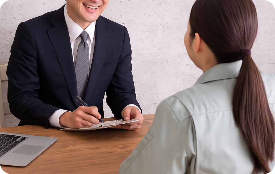 就労後の丁寧な現場フォロー